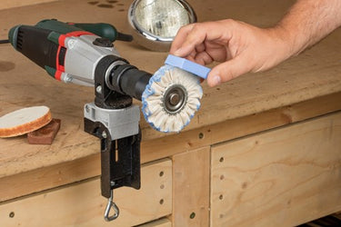Wolfcraft - polijstschijven met polijstpasta - polijstset voor boormachine - 5 delig - 2178000