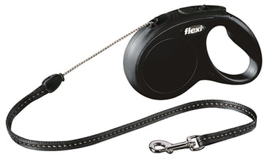 Flexi producten rollijn new classic koord zwart s 5 meter tot 12kg