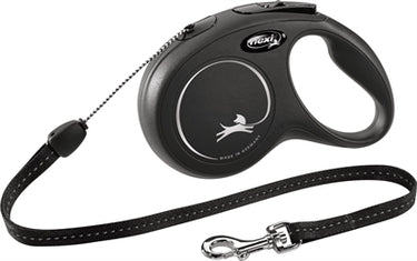 Flexi producten rollijn new classic koord zwart s 8 meter tot 12kg