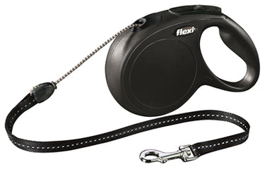 Flexi producten rollijn new classic koord zwart m 8 meter tot 20kg