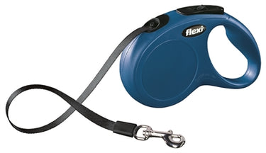 Flexi producten rollijn new classic band blauw s 5 meter tot 15kg