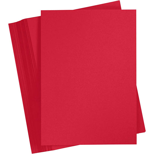 Gekleurd karton, a6, vel 105x148 mm, 180 gr, kerstrood, 100 vel 1 doos