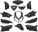 Edge plaatset 13-delig voor peugeot speedfight 2 - mat zwart