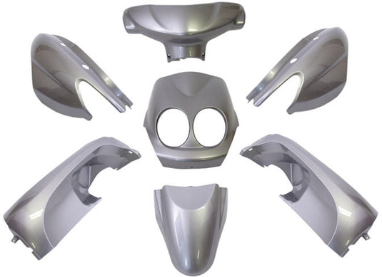 Edge plaatset 9-delig voor yamaha neo's - vanaf bouwjaar 2008 tot 2011 - 2 en 4 takt model - metallic zilver