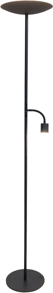 Eglo conivarino vloerlamp - leeslamp - led - 170 cm - zwart - dimbaar