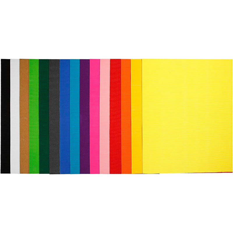 Afbeelding laden in galerijviewer, Https: www.cchobby.nl ribbelkarton-vel-50x70-cm-80-gr-diverse-kleuren-15-vel-1-doos
