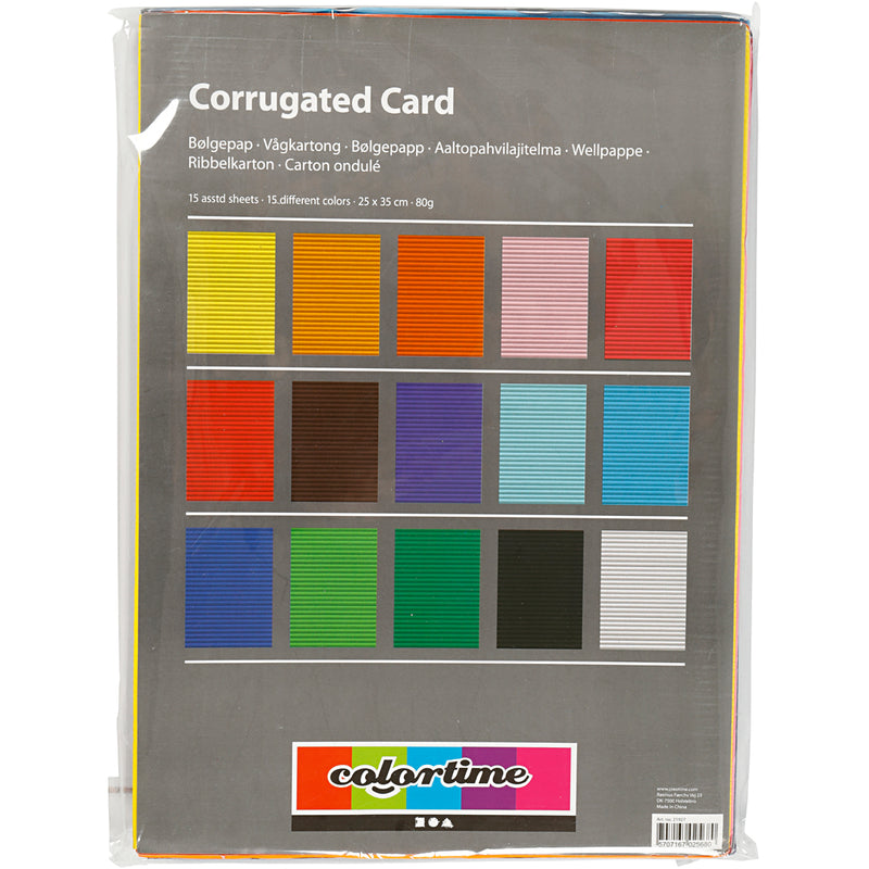Load image into Gallery viewer, Creativ company https: www.cchobby.nl ribbelkarton-vel-25x35-cm-80-gr-15-div-vellen-1-doos

