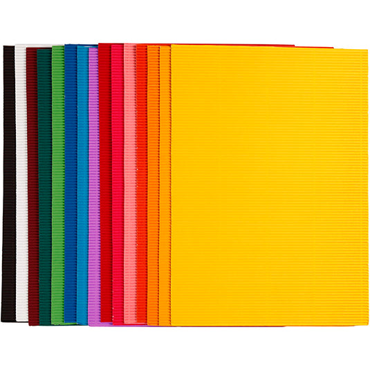Creativ company https: www.cchobby.nl ribbelkarton-vel-25x35-cm-80-gr-15-div-vellen-1-doos