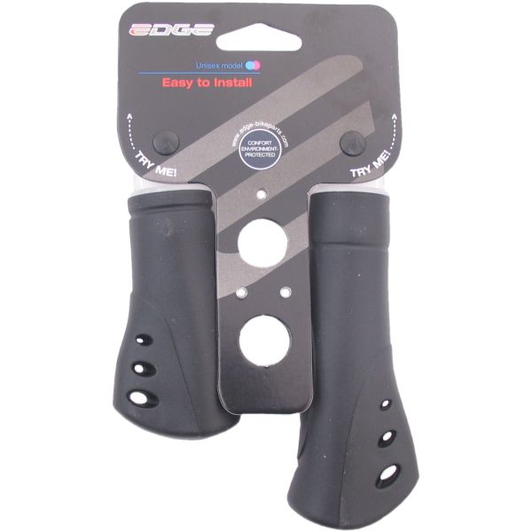 Load image into Gallery viewer, De Edge Ergo Venti handvatten - 22mm - Rubber - 125 + 92mm - 119g - Zwart
