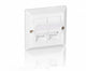 Equip 760301 universal faceplate, white, abs synthetics, polycarbonate, conventional, 80 mm