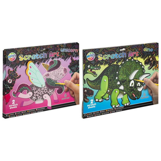 Creative craft group scratch kunst dieren - b