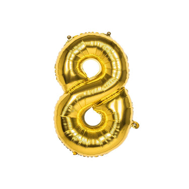 Boland folieballon 8 goud 86cm folieballon 8 goud 86cm