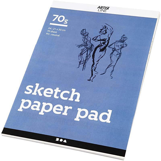 Creativ company schetsblok, a4, vel 210x297 mm, 70 gr, wit, 70 vel 1 doos
