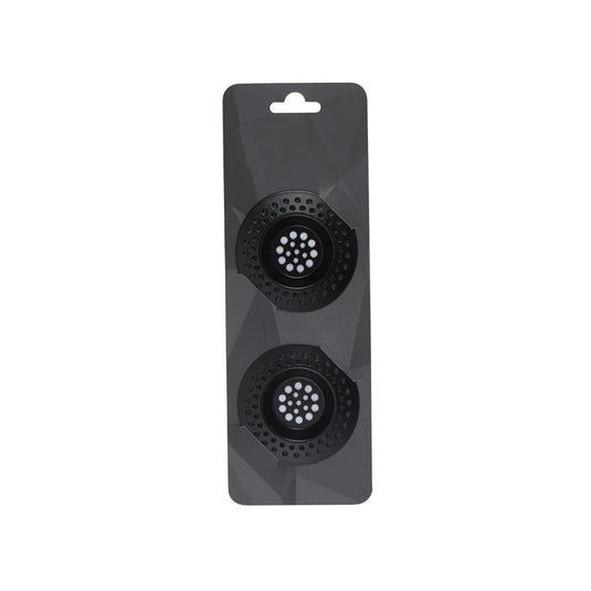 Gootsteenzeef rvs ø7,2cm zwart 2 stuks