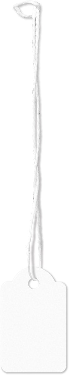Kangaro draadetiketten - 18x29mm - wit - doos a 500 stuks - prijskaartjes met koord