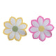 Placemat vilt bloem ø32cm 2 assorti roze geel