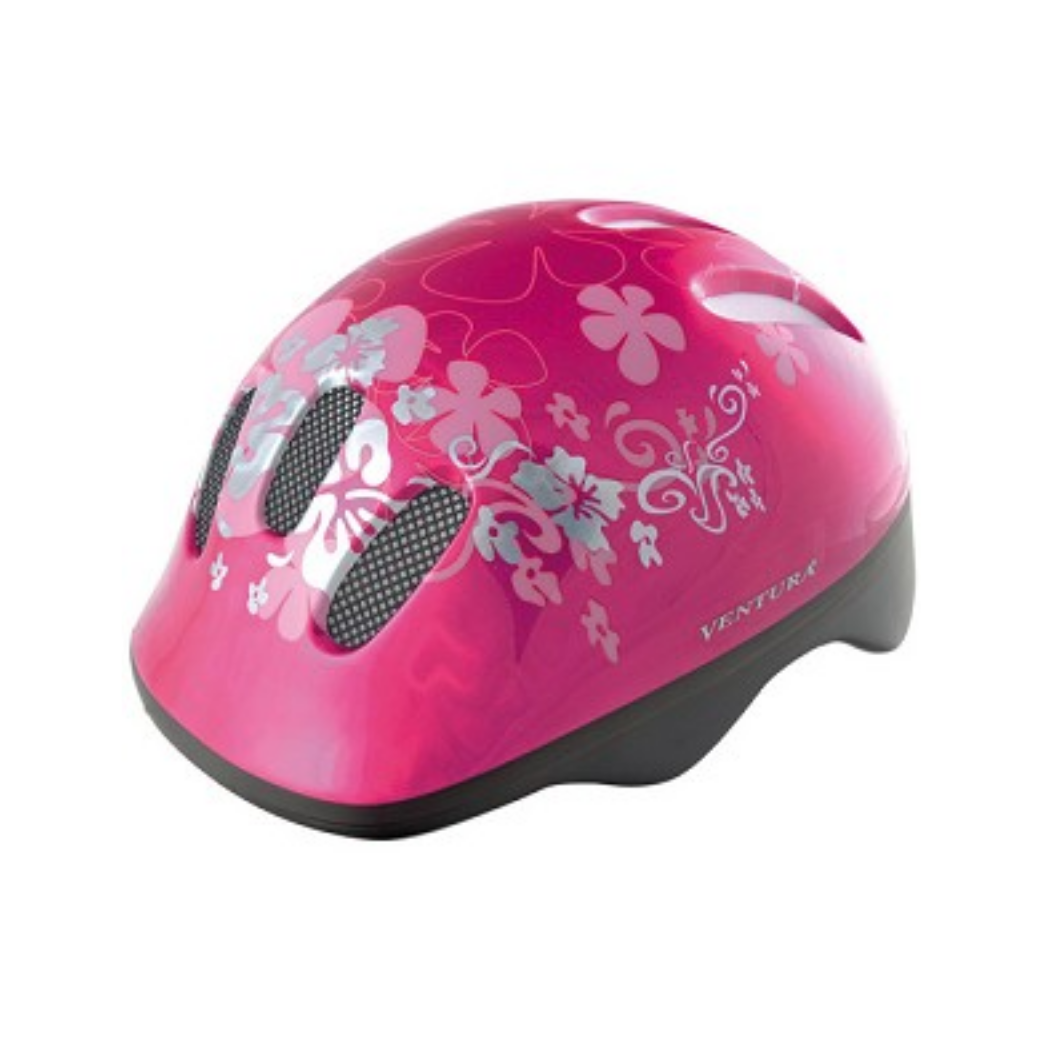 helmet child pink flower s (52-57cm)