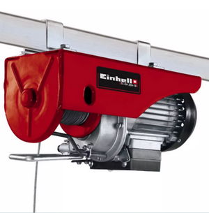 Einhell elektrische kabeltakel tc-eh 500 - 800 w - 250 kg op 11,5 m - 500 kg op 5,7 m (met katrol) - noodstop - automatische rem - incl. katrol