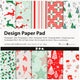 Design papierblok, vel 15,2x15,2 cm, 120 gr, groen, rood, wit, 50 vel 1 doos