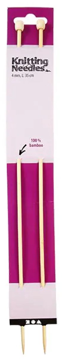 Creativ company creotime breinaalden bamboe 4 mm 35 cm
