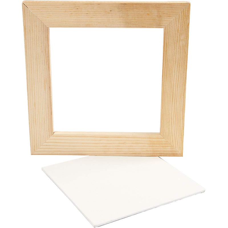 Load image into Gallery viewer, Creativ company canvas paneel met lijst, afm 15x15x0,3 cm, wit, 1 stuk
