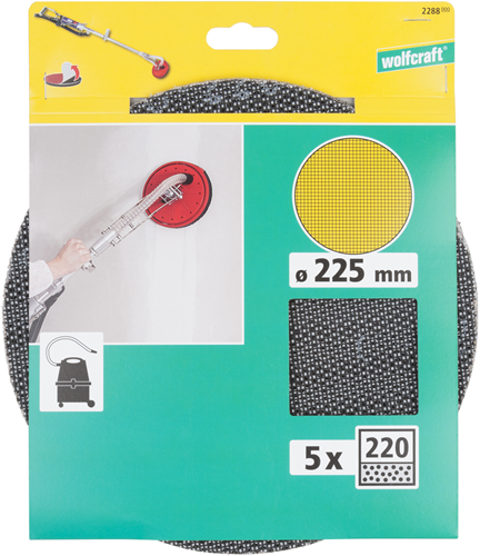Load image into Gallery viewer, Wolfcraft hechtschuurschijven | sic | k220 | ø225mm | 5 stuks - 2288000
