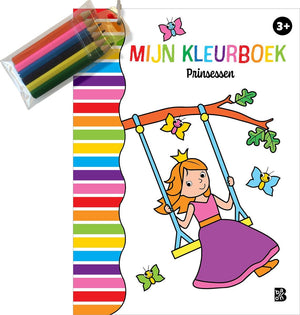 De ballon kleurboek met kleurpotloodjes - prinsessen