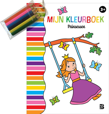 De ballon kleurboek met kleurpotloodjes - prinsessen