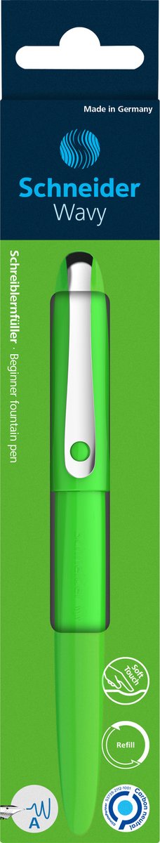Schneider schrijfwaren schneider vulpen - wavy - groen - penpunt a - s-162114
