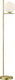 Trio pure - vloerlamp - messing mat - excl. 1x e14 28w - witte glas