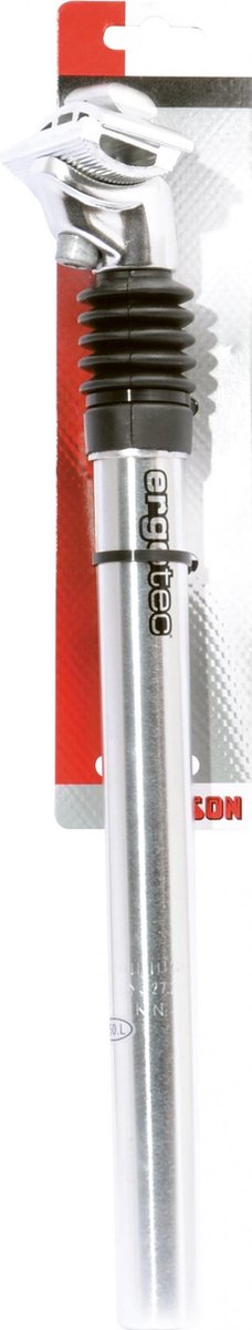 Simson zadelpen verend 254 mm alu zilver 021945144843