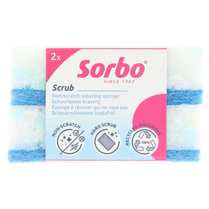 Sorbo recycled schuurspons krasvrij 2st