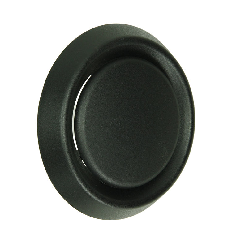 Load image into Gallery viewer, Renson 1068945 - inbouw afzuigventiel pvc 736 (dia 125) str 9005 (zwart) | 2 stuks
