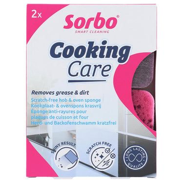 Sorbo cooking care keukenspons krasvrij set a 2 stuks