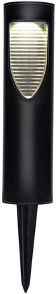 Grundig solar tuinverlichting - tuinlamp met grondpin - buitenverlichting - warm wit led licht - ip44 spatwaterdicht - brandduur 6-8 uur - zwart