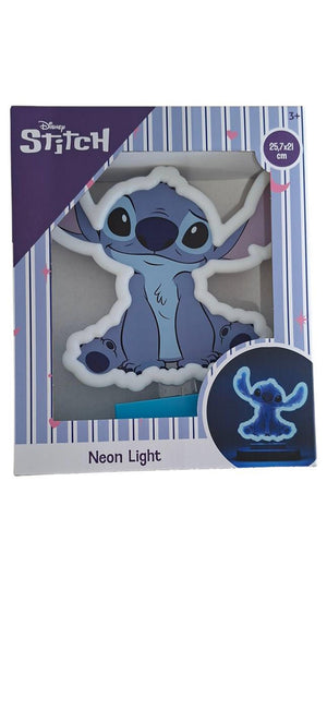 Disney stitch neon tafellamp 25x22cm werkt op 3xaa batterijen