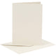 Kaarten en enveloppen, afmeting kaart 10,5x15 cm, afmeting envelop 11,5x16,5 cm, 110+230 gr, off-white, 6 set 1 doos