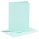 Kaarten en enveloppen, afmeting kaart 10,5x15 cm, afmeting envelop 11,5x16,5 cm, 110+220 gr, lichtblauw, 6 set 1 doos