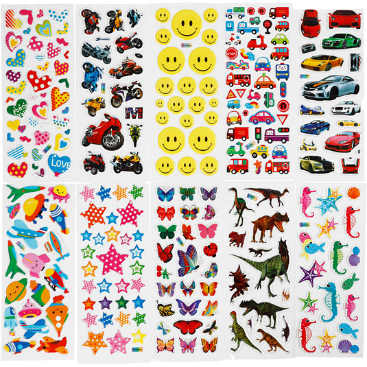 3d stickers, afm 7x17 cm, 20 vel 1 doos