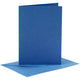 Kaarten en enveloppen, afmeting kaart 10,5x15 cm, afmeting envelop 11,5x16,5 cm, 110+220 gr, blauw, 6 set 1 doos