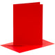 Kaarten en enveloppen, afmeting kaart 10,5x15 cm, afmeting envelop 11,5x16,5 cm, 110+230 gr, rood, 6 set 1 doos