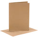 Kaarten en enveloppen, afmeting kaart 10,5x15 cm, afmeting envelop 11,5x16,5 cm, 110+230 gr, naturel, 6 set 1 doos