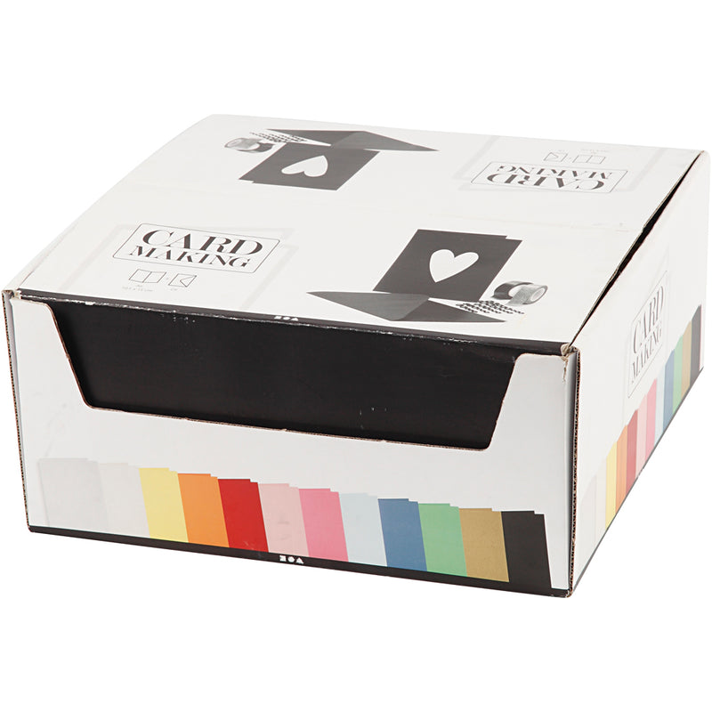 Afbeelding laden in galerijviewer, Https: www.cchobby.nl kaarten-en-enveloppen-afmeting-kaart-10-5x15-cm-afmeting-envelop-11-5x16-5-cm-diverse-kleuren-12x10-doos-1-doos
