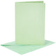 Kaarten en enveloppen, afmeting kaart 10,5x15 cm, afmeting envelop 11,5x16,5 cm, parelmoer, 120+210 gr, lichtgroen, 4 set 1 doos