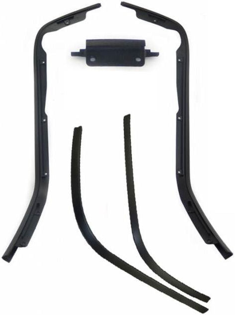 Edge sierstripset beenschild en treeplank vespa primavera, sprint 5 delig mat zwart