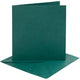 Kaarten en enveloppen, afmeting kaart 15,2x15,2 cm, afmeting envelop 16x16 cm, 230 gr, donkergroen, 4 set 1 doos