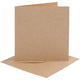 Kaarten en enveloppen, afmeting kaart 15,2x15,2 cm, afmeting envelop 16x16 cm, 230 gr, naturel, 4 set 1 doos