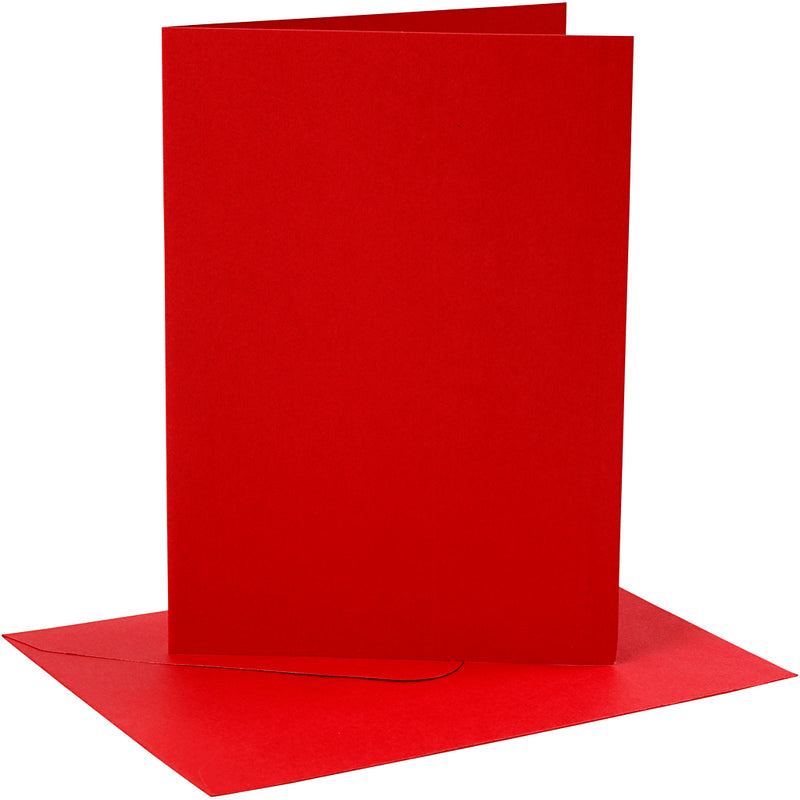 Afbeelding laden in galerijviewer, Https: www.cchobby.nl kaarten-en-enveloppen-afmeting-kaart-12-7x17-8-cm-afmeting-envelop-13-3x18-5-cm-230-gr-rood-4-set-1-doos
