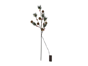 Svenska living tak 'red berry, pineleaf' 20led 75cm exclusief 2xaa batterij