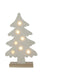 Svenska living kerstboom terry vilt 7xled bolletjes creme h45xb27cm, 2xaaa excl